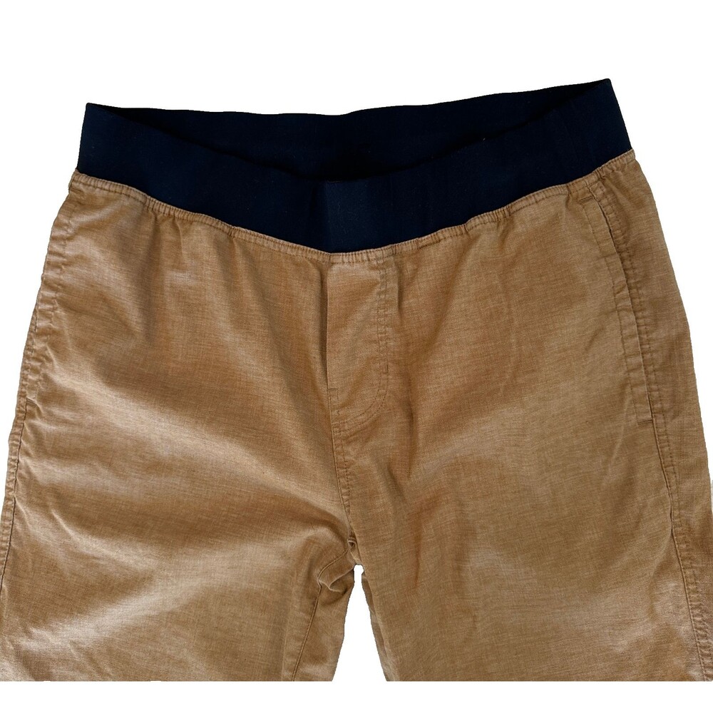 prAna Womens M Gold Pull On Pants Elastic Waist Outdoor Travel Casualcore Pocket - Picture 4 of 9